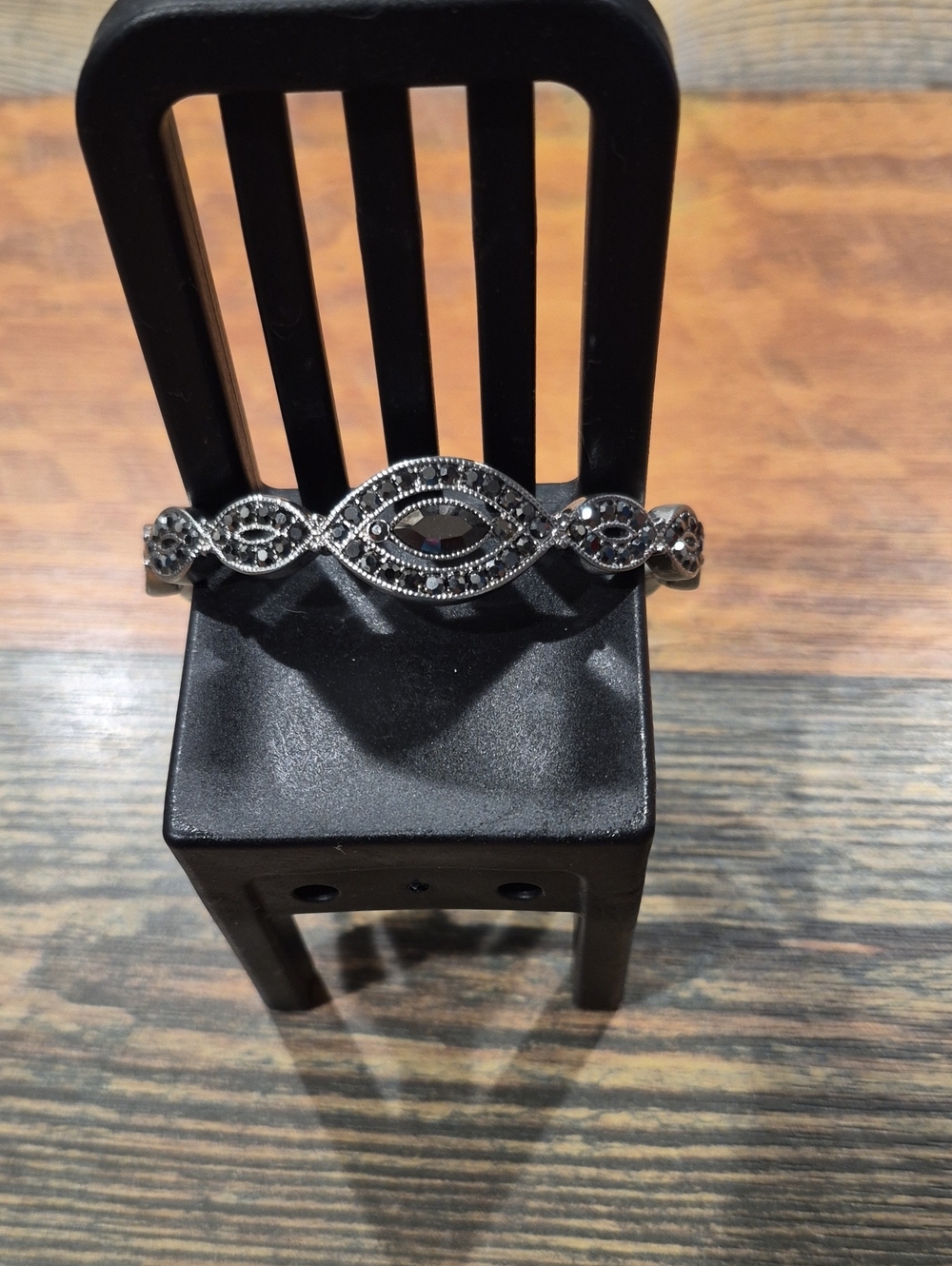 Silver Marcasite Twist Bracelet - Elegant Women's Jewelry